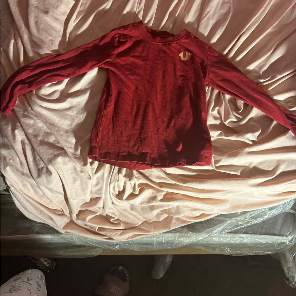 True Religion Kids Burgundy Long Sleeve Tee